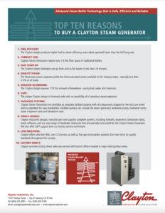 Top 10 Reasons To Buy a Clayton Steam Generator